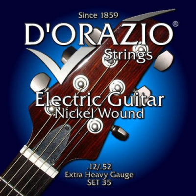 D'ORAZIO 35 струны для электрогитары (12-16-24w-32-42-52) Extra Heavy