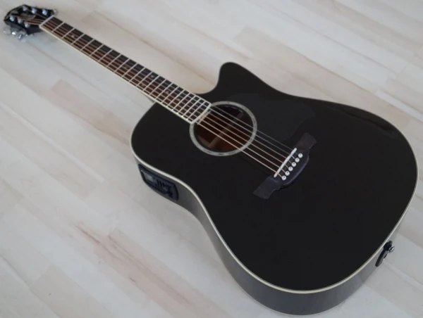 Акустическая гитара Crafter DE-8 BK электро с чехлом