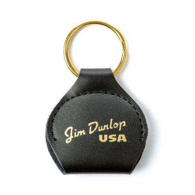Чехол-брелок для медиаторов Dunlop 5200SI Picker's Pouch, золотое лого, кожа, черный