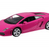 Машина "АВТОПАНОРАМА" Lamborghini Gallardo, розовый, 1/24, свет, звук, в/к 24,5*12,5*10,5 см