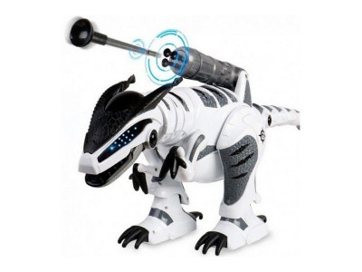 Радиоуправляемый робот-динозавр LENENG TOYS K9 Dinosaur звук, свет, танцы, сенсор, стреляет