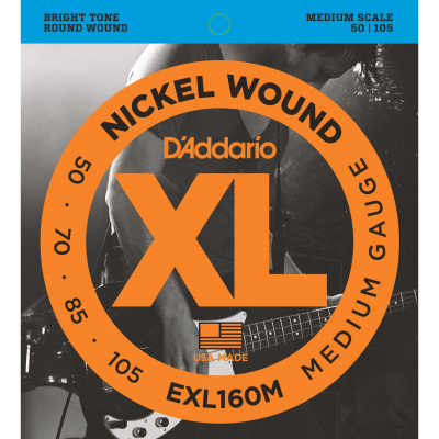 D'Addario EXL160M - струны для бас-гитары medium 050-105