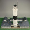 Сборная картонная модель Shipyard маяк Lighthouse Kampen with buildings (№74), 1/87