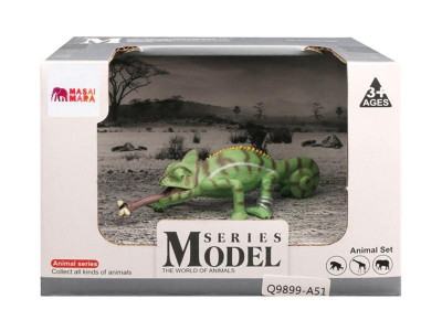 Фигурка игрушка MASAI MARA MM218-155 серии "Мир диких животных": рептилия ящерица Хамелеон