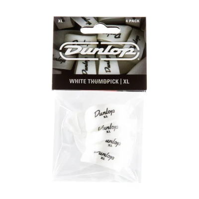 Когти на большой палец, очень жесткие, белые, 4 шт. Dunlop 9004P Plastic Thumbpick White 4Pack