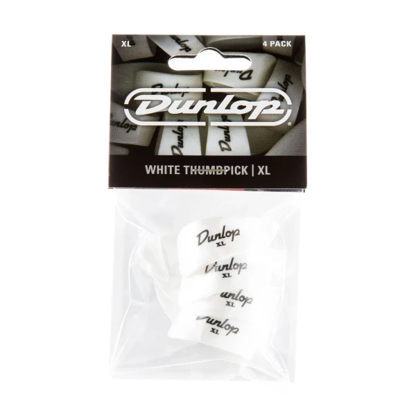Когти на большой палец, очень жесткие, белые, 4 шт. Dunlop 9004P Plastic Thumbpick White 4Pack