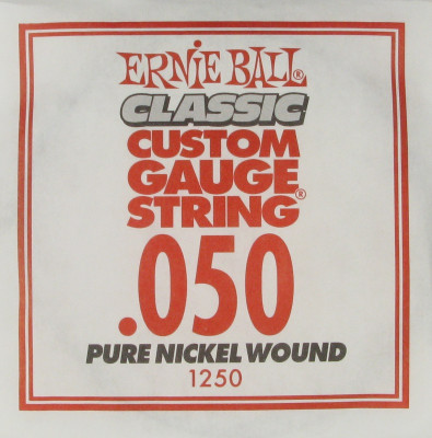 Ernie Ball 1250 калибр.050 одиночная для электрогитары/акустической гитары