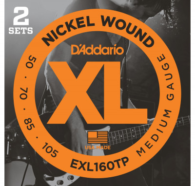 D'Addario EXL160TP - струны для бас-гитары 050-105, 2 комплекта