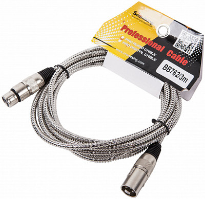 SOUNDKING BB762-3M микрофонный кабель XLR мама-XLR папа 3 м