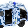 Машина "АВТОПАНОРАМА" инерц. УАЗ-452 (ОМОН) 1/50, в/к 12*7*5,5 см