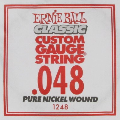 Ernie Ball 1248 калибр.048 одиночная для электрогитары/акустической гитары