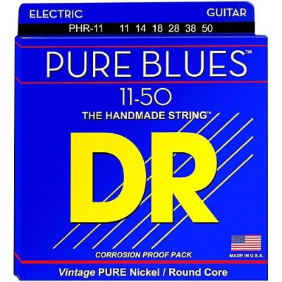 DR PHR-11 Pure Blues струны для электрогитары сильного натяжения (11-50)