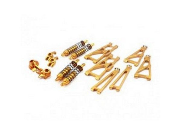 Комплект алюминиевого тюнинга для Himoto E10MT/L, E10XT/L золотой