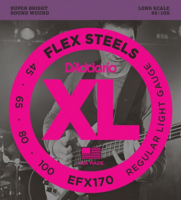 D'ADDARIO EFX170 Light, 45-100, Long Scale струны для 4-струнной бас-гитары