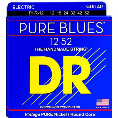 DR PHR-12 Pure Blues струны для электрогитары экстрасильного натяжения (12-52)
