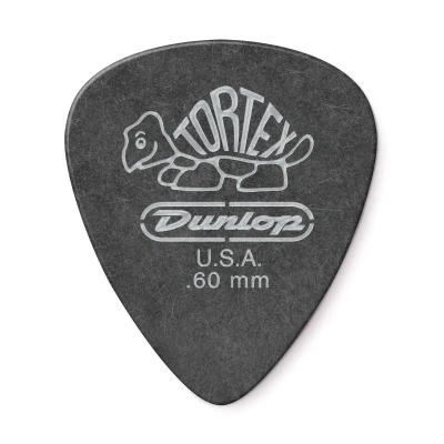 Медиаторы Dunlop 488P060 Tortex Pitch Black Standard 12Pack, толщина 0.6 мм, 12 шт.