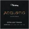 Струны для акустической гитары VESTON A1047 B Extra Light экстра-легкое натяжение