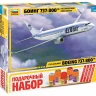 Пассажирский авиалайнер "Боинг 737-800" 1/144