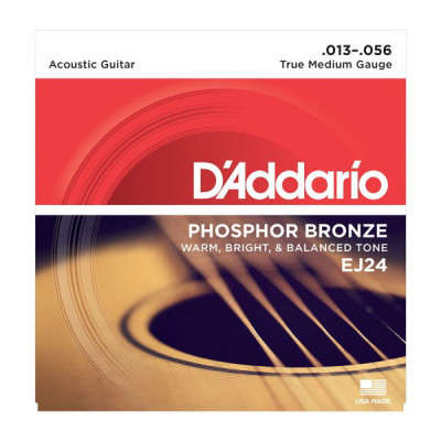 D'ADDARIO EJ24, True Medium, 13-56 струны для акустической гитары для строя DADGAD