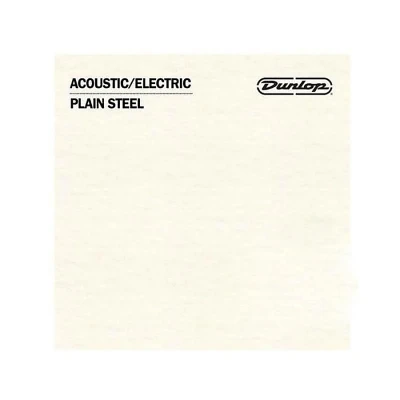 Струна для акустической и электрогитары Dunlop DPS19 Acoustic/Electric Plain Steel, сталь 0.019