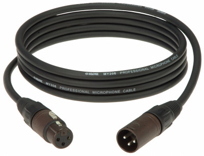 KLOTZ M1FM1K1500 микрофонный кабель MY206, бронзовые 3pin XLR Neutrik мама, папа, длина 15 м