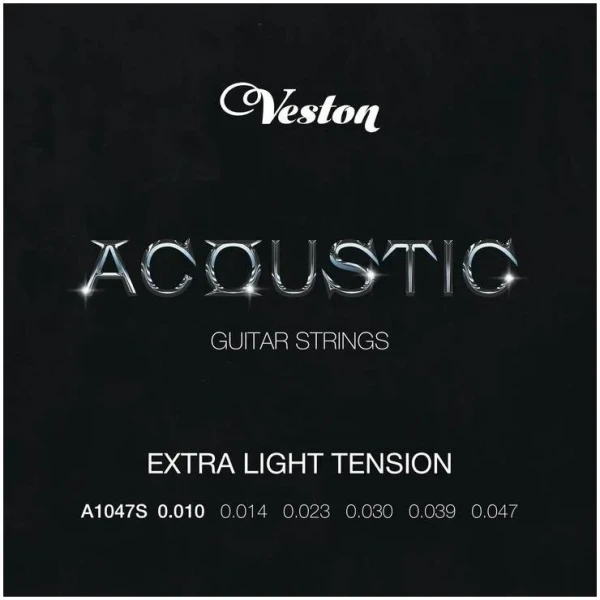 Струны для акустической гитары VESTON A1047 S Extra Light экстра-легкое натяжение