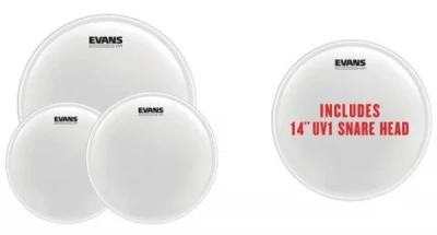 EVANS EPP-UV1-R UV1 ROCK PACK + 14" UV1 CTD набор однослойных пластиков для томов (12", 13", 16") и малого барабана (14")