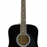 FENDER FA-125 DREADNOUGHT BLACK WN акустическая гитара с чехлом