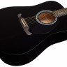 FENDER FA-125 DREADNOUGHT BLACK WN акустическая гитара с чехлом