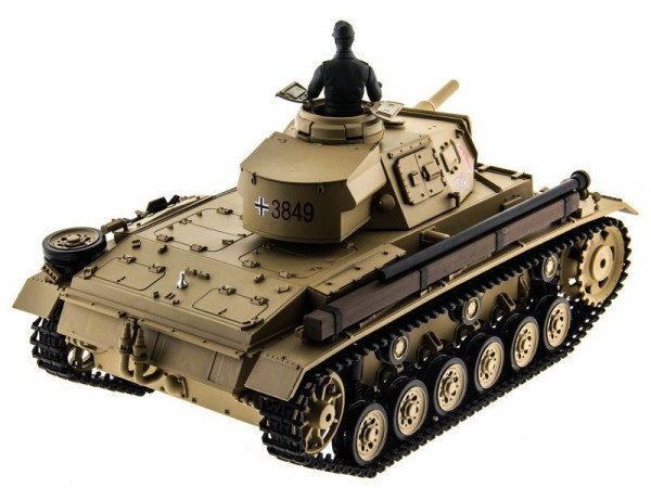 Р/У танк Heng Long 1/16 Panzerkampfwagen III (Германия) 2.4G RTR песочный