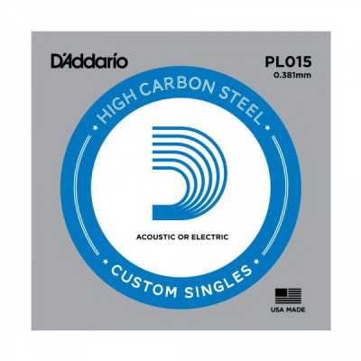 D'ADDARIO PL015 одиночная струна для акустической и электрогитары