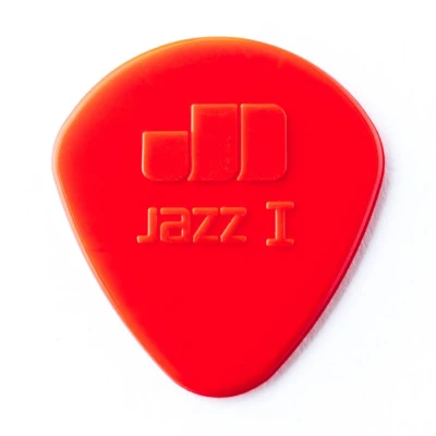 Медиаторы с круглым кончиком, толщиной 1.1 мм, красные, 24 шт. Dunlop 47R1N Nylon Jazz I 24Pack