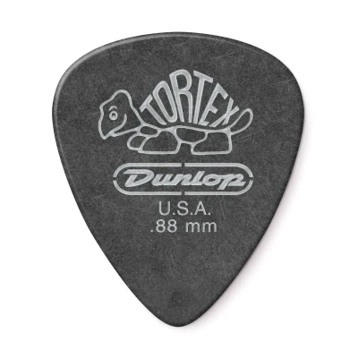 Медиаторы Dunlop 488P088 Tortex Pitch Black Standard 12Pack, толщина 0.88 мм, 12 шт.