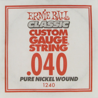 Ernie Ball 1240 калибр.040 одиночная для электрогитары/акустической гитары