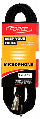 FORCE FMC-07/6 - Шнур аудио балансный Jack 1/4 stereo-XLR(M). 6 метров
