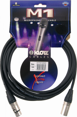 KLOTZ M1FM1N0500 готовый микрофонный кабель MY206, длина 5м, XLR/F Neutrik, металл - XLR/M Neutrik, металл