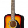 FENDER FA-125 DREADNOUGHT SB WN акустическая гитара с чехлом