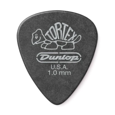 Медиаторы Dunlop 488P100 Tortex Pitch Black Standard 12Pack, толщина 1 мм, 12 шт.