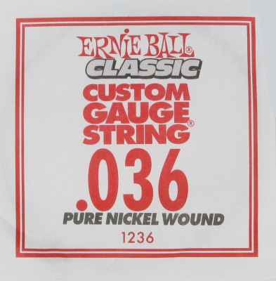 Ernie Ball 1236 калибр.036 одиночная для электрогитары/акустической гитары