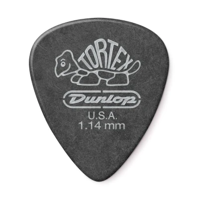 Медиаторы Dunlop 488P114 Tortex Pitch Black Standard 12Pack, толщина 1.14 мм, 12 шт.