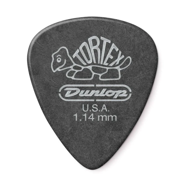 Медиаторы Dunlop 488P114 Tortex Pitch Black Standard 12Pack, толщина 1.14 мм, 12 шт.