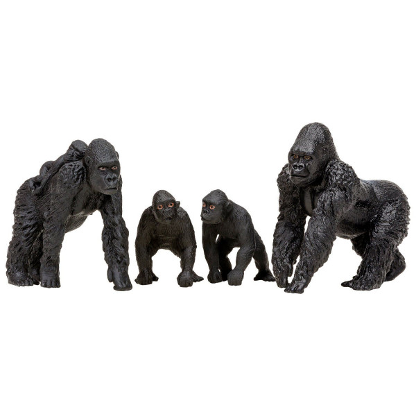 Набор фигурок животных MASAI MARA MM201-003 серии "Мир диких животных": Семья горилл, 4 пр.