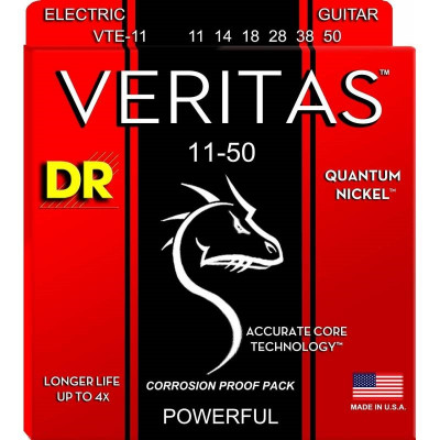 DR VTE-11 Veritas струны для электрогитары сильного натяжения (11-50)