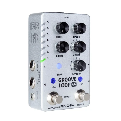 Педаль лупер со встроенной драм-машиной Mooer Groove Loop X2