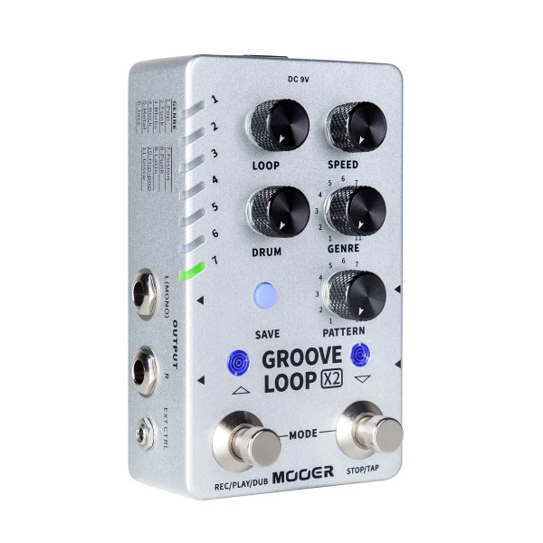 Педаль лупер со встроенной драм-машиной Mooer Groove Loop X2