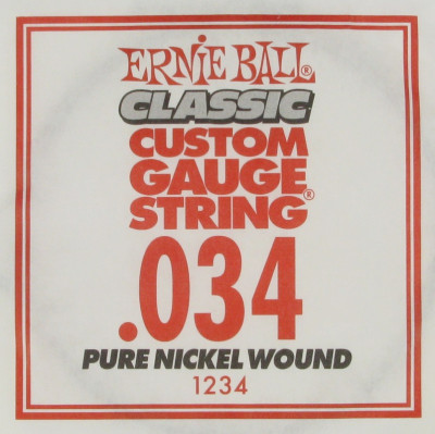 Ernie Ball 1234 калибр.034 одиночная для электрогитары/акустической гитары