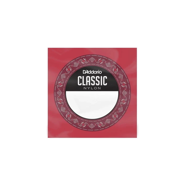 Четвертая струна D для классической гитары D'Addario J2704, калибр .029 (0.74 мм), нейлон/посеребренная медь