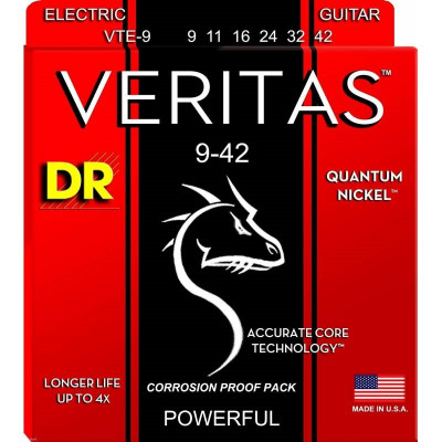 DR VTE-9 Veritas струны для электрогитары легкого натяжения (9-42)
