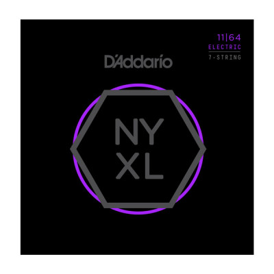 Струны для 7-струнной электрогитары D'ADDARIO NYXL1164 11-64
