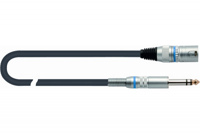 QUIK LOK CM189-6 микрофонный кабель, 6 метров, разъемы XLR Male - Stereo Jack 6,3мм ( XLR/M - Jack Stereo), цвет черный